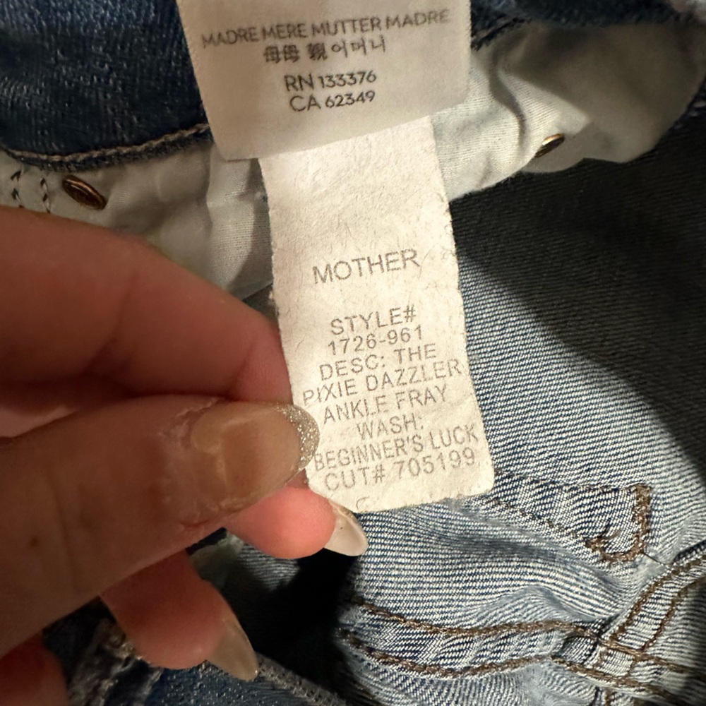 MOTHER The Pixie Dazzler Ankle Fray Straight Jeans - Picture 9 of 11